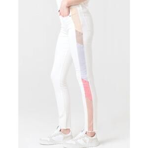 Frame Le High Skinny White Color Block Jean Women's 2